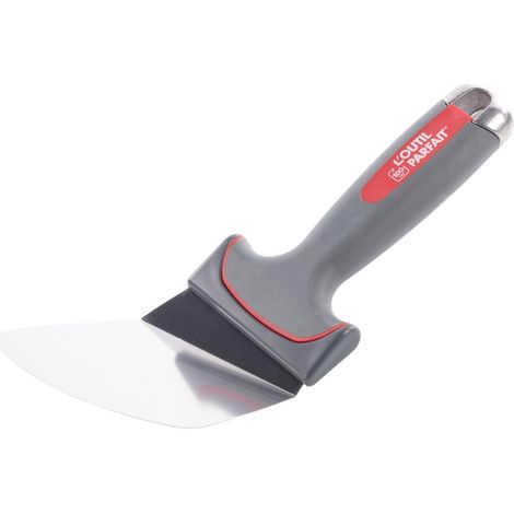 L'Outil Parfait – Couteau à enduire courbé oblique 5 kg – Lame souple inox 0.5 mm – Manche ergonomique bi-matière – Nettoyage facile sans rivet (1/5)