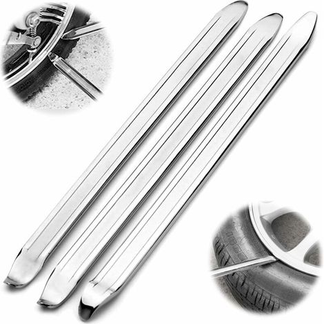Levier De Pneu - Acier Au Manganèse - Pour Moto Vélo Véhicule Électrique Tracteur Tondeuse - Kit 3 Pièces 30 Cm (1/4)