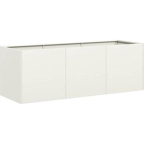 Maison Exclusive - Fioriera Bianca 120x40x40 cm in Acciaio Laminato a Freddo