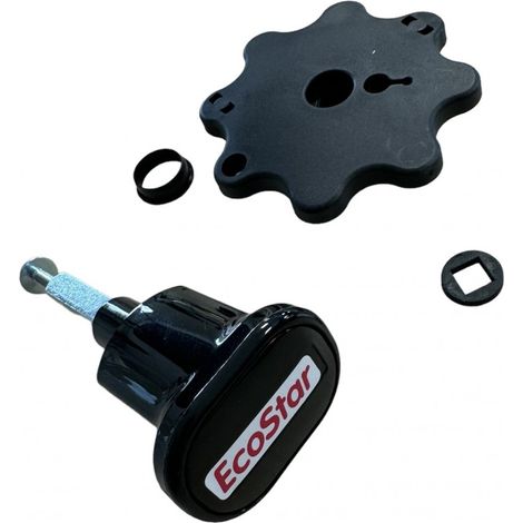 Hörmann – Poignée de porte basculante Ecostar – Pour portail et garage – Longueur du carré 36mm – Réf. 1424001 (1/2)