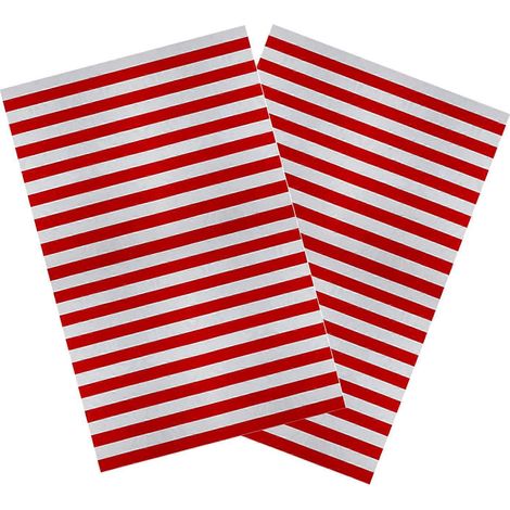 Nappe rayée imperméable en plastique pour fêtes (lot de 2) (1/5)