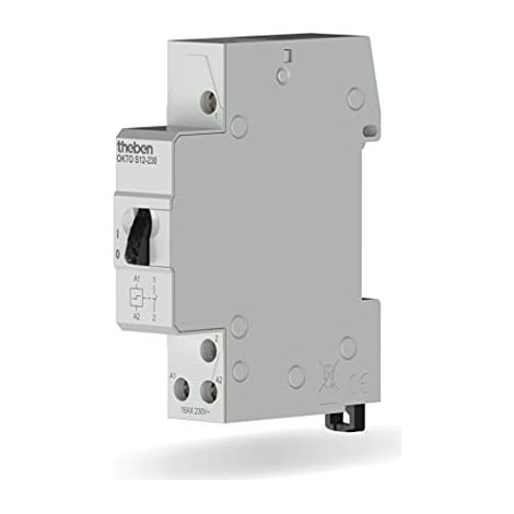 Theben OKTO S12-230 Relè a impulsi elettromeccanico, 1 canale/contatto NO, 200 W LED, 3120120
