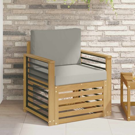 vidaXL Conjunto de sofás de exterior Poliéster Blanco (1/5)