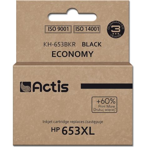 Actis KH-653BKR Ink for HP printer, replacement HP 653XL 3YM75AE Premium 20ml 575 pages black