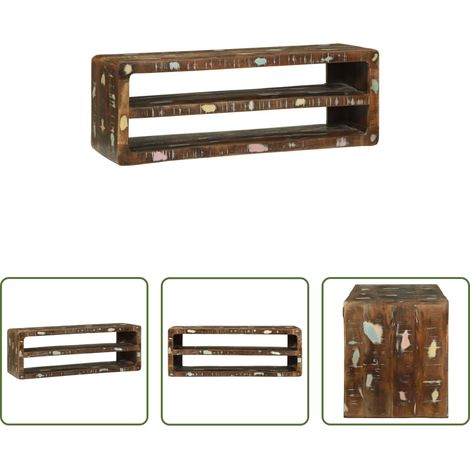 vidaXL Holzregal -  TV-Schränk Mehrfarbig 100 x 32 x 36 cm Massivholz Altholz (1/5)