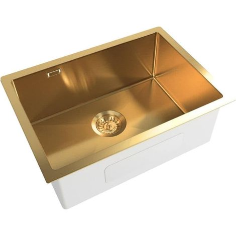 Swiss Aqua Technologies Aurum Edelstahl-Spüle, 55x45x21 cm, gold (SATSINK5545BGU)