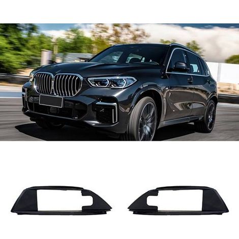 1 pair of decorative covers for BMW X5 G05 front bumper support frame (references 51118085637 and 51118085638). (1/5)