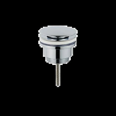 Bonde universelle à clapet pour lavabo et bidet sans trop plein en laiton chromé avec tige Cornel (1/2)
