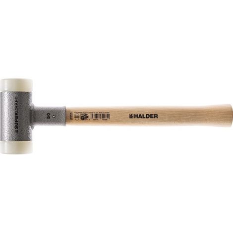 Martillo de cara blanda SUPERCRAFT L.380mm cabeza-D.80mm nogal sin retroceso nylon duro blanco
