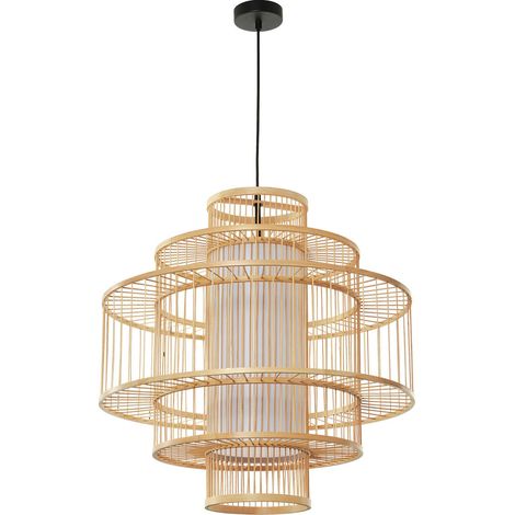 Lampada a sospensione rattan grande E27 15W Stela (1/5)