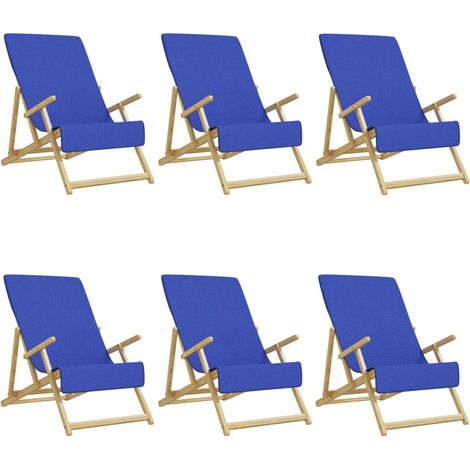 Serviettes de plage 6 pcs bleu royal 60x135 cm tissu 400 GSM CFW383780 (1/5)