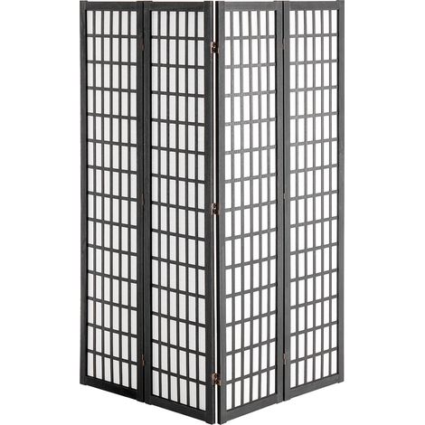 Mophorn-Raumteiler – 4-teiliger japanischer Sichtschutz, faltbar, Innentrennwand aus Holz zur Raumtrennung zu Hause, im Büro, Restaurant und Schlafzimmer