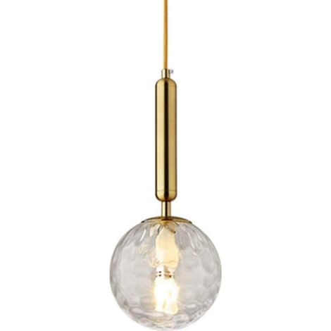 royaluxe - Lumière ondulée Verre Moderne Or nordique Luminaires Suspensions Décoration de maison Lampe boule en verre Lampe suspendue pour Salon Salle à manger Éclairage de l'îlot de cuisine (1/5)