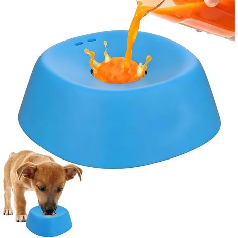 Gamelle pour Chien à Alimentation Lente pour Friandises Liquides, Lick Bowl pour Chiens, Antidérapantes, Bouillon d'os et Yaourt pour Chien, Jouet de Léchage pour Les Chien, Chats (A) (1/5)
