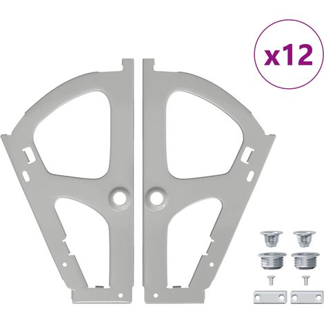 Klappenscharnier 12 pcs Silber 235 x 155 x 30 mm Eisen vidaXL