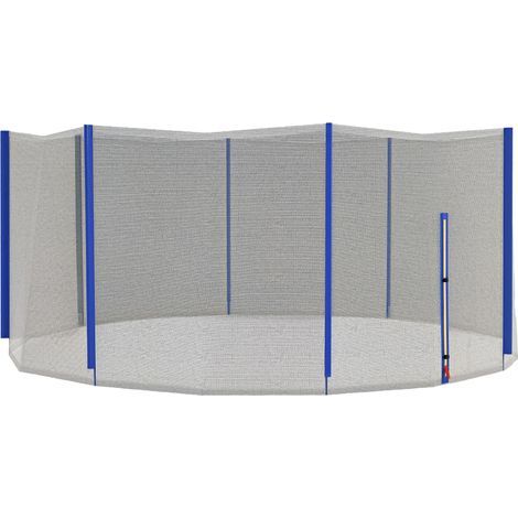 Filet de remplacement pour trampolines Ø 366 cm 8 poteaux droits filet de sécurité pour trampolines, entrée zippée (1/5)