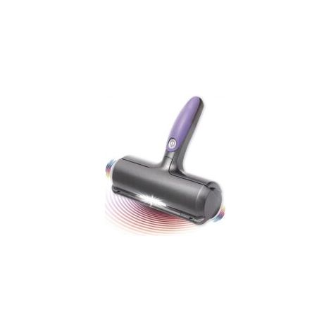 Cepillo limpiador de pelo de mascotas, cepillo para eliminar el pelo de perros y gatos - morado y gris - apto para sofás, ropa y coches - Crezuo