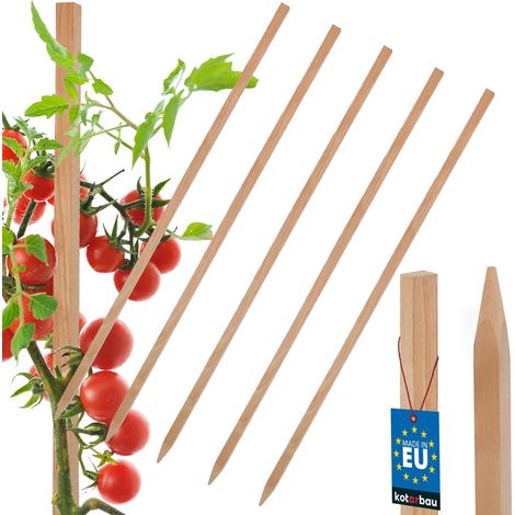 Tuteurs en bois Kotarbau® pour tomates, légumes, jardin, support pour arbustes et arbres, 50 cm, lot de 5 (1/5)