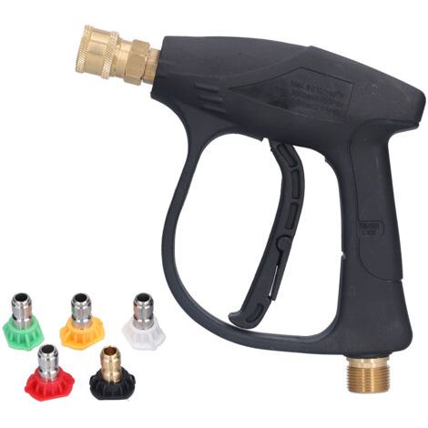 BUNTHAUS High Pressure Washer Gun Spray Hose Cleaner 1/4in M22 3000PSI with 5 Nozzles for Household (1/5)