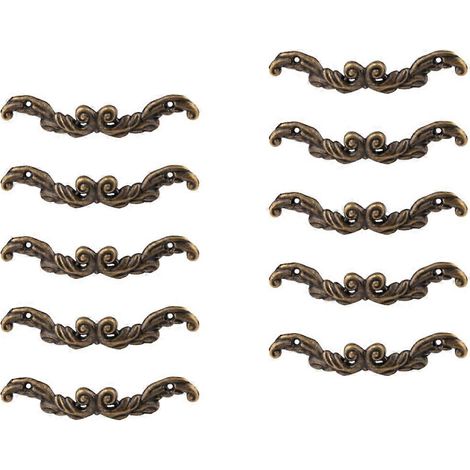 Set mit 10 Vintage-Möbelgriffen, antike Metall-Schubladenknöpfe für Schränke und Möbel, langlebiges Design (1/5)