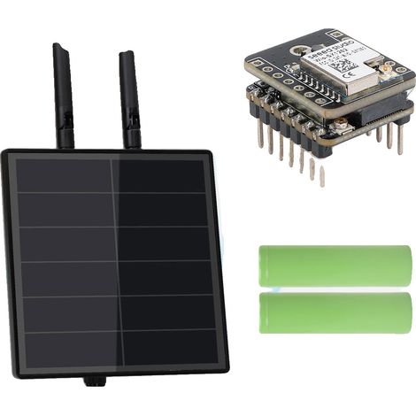 Repetidor de red solar, sistema de carga solar integrado, admite 2 o 4 baterías 18650, compatible con módulos Meshtastic y Meshcore, salida de potencia de 3,7 V o 5 V, panel solar de 5,5 W incluido. (1/5)