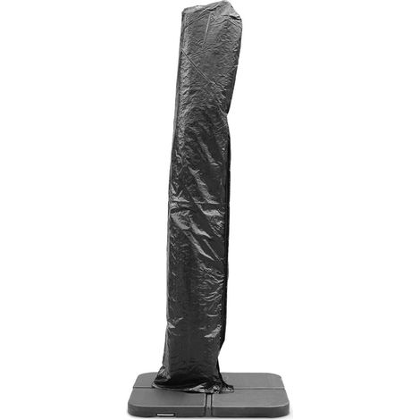 Housse pour parasol déporté 3x4m St Jean de Luz. Pyla. Wimereux et Antibes - Noire - Avec fermeture éclair et tige de mise en place