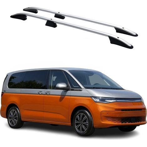 OMAC Barres De Toit Longitudinales compatibles avec VW T7 Multivan 2021-2026 Aluminium Gris 2Pcs (1/5)