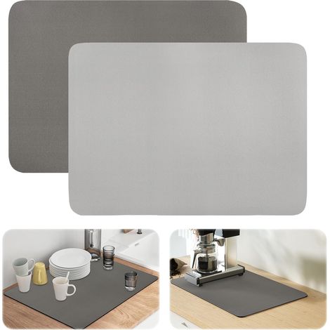 2 Pièces Tapis de Séchage Vaisselle Absorbant, 40 × 30cm (1/5)
