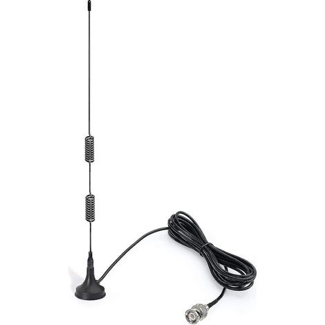CREA Amateurfunk-Polizei-Scanner-Antenne, Magnetfuß, BNC-Stecker, kompatibel mit Amateurfunk-Mobilfunk-Scanner-Antenne (1/5)