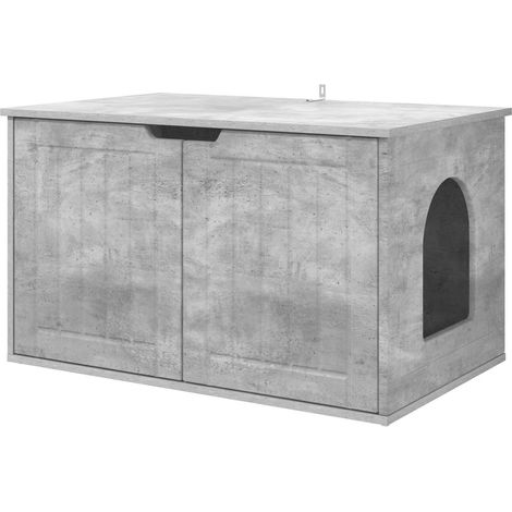 Casa para Gatos Concreto 85 x 55 x 50,5 cm Madera de ingeniería vidaXL