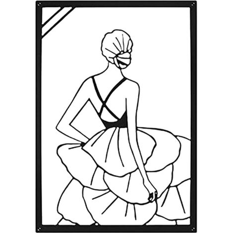10 cm Décoration murale métal noir rustique, art mural pour salle de bain jardin maison (1/5)