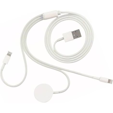 Chargeur magnétique portable 3 en 1 pour montre IOS, ABS PC, 5V 1A, sans fil. (1/5)
