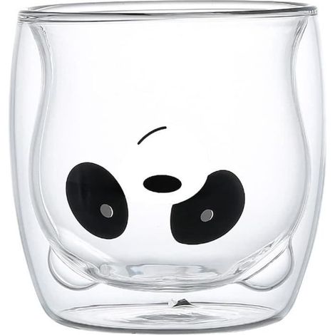 tasse à café à double paroi,Tasse à café panda mignon,300ml Tasse Mignonne,pour Café,Expresso,Cappuccino,Latte,Thé (1/4)
