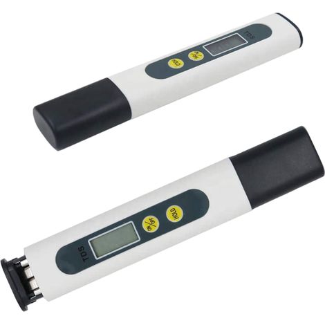 Stylo numérique TDS à 2 boutons (0–9999 ppm), testeur portable avec fonction « Hold » et arrêt automatique, pour eau potable, filtres à osmose inverse et aquariums (1/5)