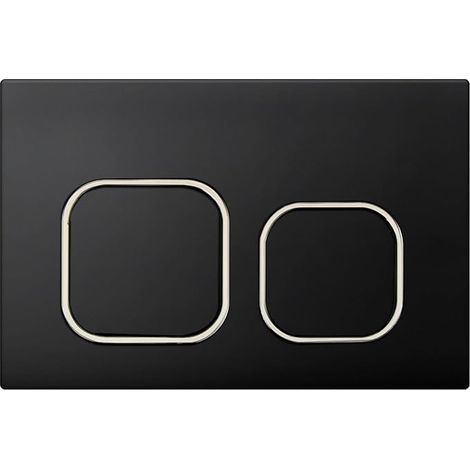 Plaque de Commande WC, Compatible avec Geberit Sigma, UP300&UP320, avec Double Chasse, Dimensions 243×162 mm, Équipée d'un Set de Leviers de Chasse et d'un Cadre d'Installation.(Noir) (1/5)