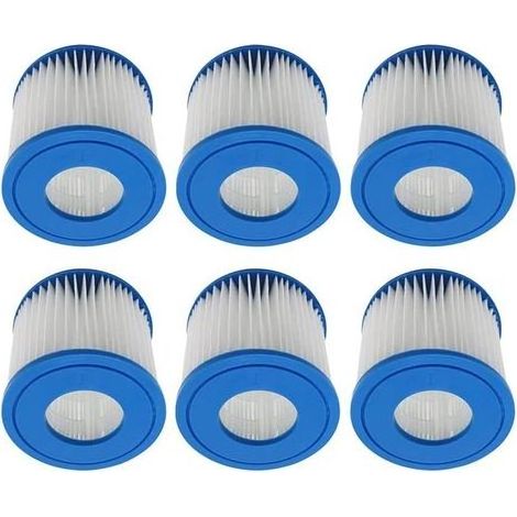 Cartouche de Filtre de Piscine Compatible avec pour Best-Way 58381 la Pompe de Filtration, pour Lay-Z-Spa Miami Vegas Palm Springs Paris Hot Tub Filters(Lot de 6) (1/4)