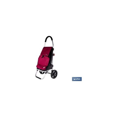 Carro de la compra plegable de aluminio con capacidad de 43 L y 2 ruedas de Ø20 cm (1/4)