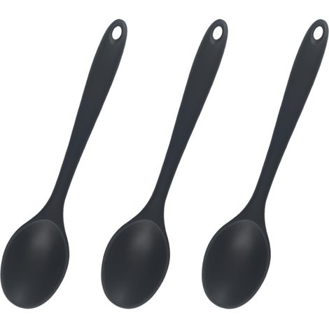 3-teiliges Küchenhelfer-Set aus Silikon, großer antihaftbeschichteter Rührlöffel mit robustem Griff, ergonomisch und hitzebeständig, für Profiköche (1/5)