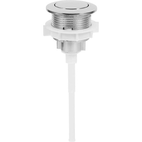 Bouton de remplacement pour réservoir de chasse d'eau simple, couleur argent. (1/5)
