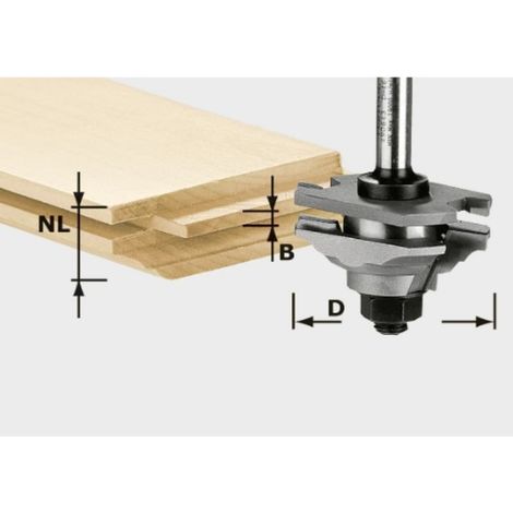 490643 Festool Fresa de machihembrado y perfiles HW S8 D46 x D12-FD