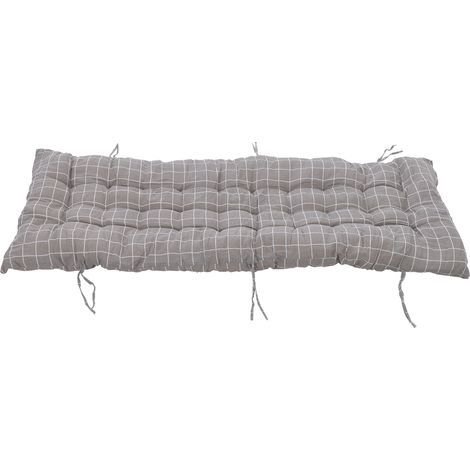 Grey Plaid Beach Lounger Mat Grey Plaid Beach Lounger Mat 110cm W x 40cm D x 8cm H