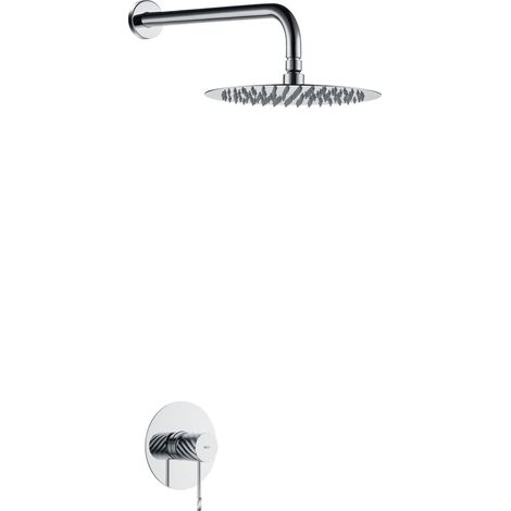 Tête de douche murale encastrée TWIST Mitigeur Chromé BrillantChroméNickel brosséNoir matOr rose brosséCanon de fusilOr brossé