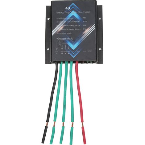 Windkraftanlagen-Generatorsteuerung, wasserdicht, Gehäuse aus Aluminiumlegierung, 400-W-48-V-Laderegler (1/5)