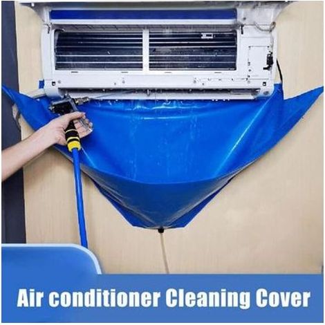 BRICOOMARKET 10 pièces Kit de Nettoyage Climatiseur - Housse lavage pour poussière climatisation mural avec tuyau d'eau split,135cm60cm (1/5)