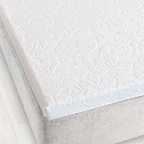 Sábana bajera de rizo Tulipan 150x205 zwoltex blanca gruesa (1/3)