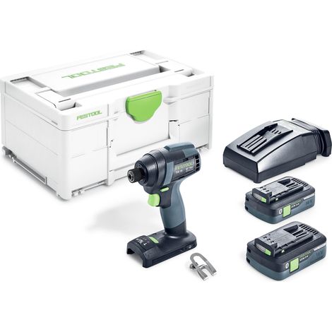 Festool – Perceuse-visseuse sans fil 18V – 2 batteries 4.0Ah – Moteur EC-TEC Brushless – Couple 180Nm pour vissage rapide – LED intégrée (1/10)