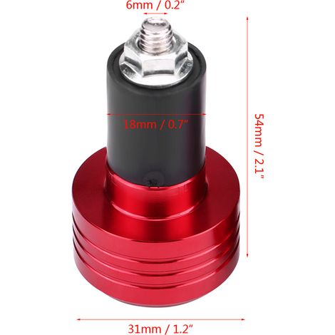 Accessoires moto : Embouts de stabilisateurs de guidon (rouges) (1/5)