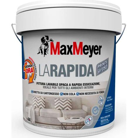 IDROPITTURA MAX LAVABILE LA RAPIDA 14 L BIANCO OPACO