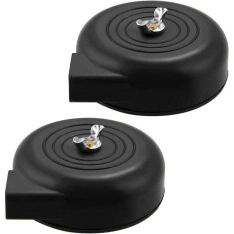 Lot de 2 filtres à air - Filetage 20 mm - Pour compresseur d'air - Noir (1/4)