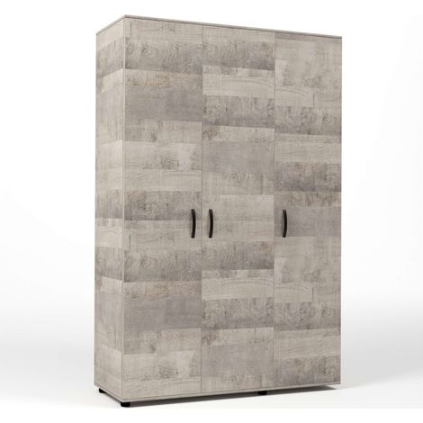 Kit Armadio 3 Ante 120X52X205 Cm Rovere Plat.K355